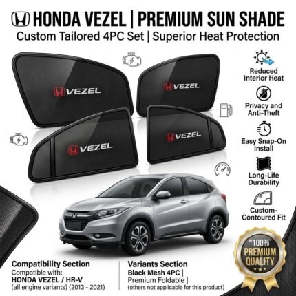 Honda Vezel 2013-2021 Premium Sun Shades Logo