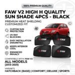 Driving under intense atmospheric glare and high temperatures often exposes vehicle cabins to extreme thermal build-up, turning everyday commutes into uncomfortable experiences while simultaneously accelerating the wear and tear of sensitive internal components. Designed to combat these challenging environmental conditions, this custom-fitted automotive sun shade set provides comprehensive thermal insulation and infrared radiation resistance across all four side windows. Crafted from premium high-density heat-reflective mesh material, these shades act as an immediate barrier against harsh ultraviolet rays, preventing heat from penetrating deep into the cabin space and significantly lowering overall interior temperatures during extended outdoor parking or traffic delays. By regulating cabin climate naturally, these precision screens significantly reduce the burden placed on your vehicle's air conditioning system, allowing the climate control unit to cool the cabin rapidly while minimizing overall fuel consumption associated with maximum cooling loads. The specialized woven mesh fabric is specifically chosen for its balanced opacity, effectively filtering out harsh sunlight and blinding glare without obscuring optical clarity or compromising the driver's outward visibility during routine maneuvering. Beyond immediate passenger comfort, consistent protection against intense solar radiation is paramount for preserving the structural integrity of your vehicle's inner surfaces. Prolonged exposure to harmful UV rays causes dashboard leather, door panels, fabric upholstery, and plastic trims to gradually fade, crack, discolor, and warp over time, leading to premature aging and a decline in resale value. Installing this dedicated window protection layer safeguards delicate electronic systems, instrument clusters, infotainment displays, and digital controls from thermal stress and surface overheating. The durable construction features reinforced edges wrapped in premium border binding that prevents fraying, tearing, or structural sagging even when subjected to continuous sunlight exposure, extreme thermal shifts, and daily operational handling over many years of continuous use. Engineering efficiency meets ultimate user convenience through an ultra-precise, custom-molded design tailored specifically to match the unique geometric contours of side window frames, guaranteeing a snug and seamless fit without leaving disruptive light gaps or unsightly sagging areas. Featuring built-in high-strength magnetic framing, these screens attach effortlessly to the internal metal window border within seconds, eliminating the hassle of suction cups, adhesives, sticky residues, or permanent modifications to your vehicle's original trim. The magnetic mounting mechanism offers exceptional stability during travel, holding each shade firmly in place while allowing smooth, damage-free removal whenever full open-window ventilation is desired. The innovative mesh material allows refreshing air circulation while keeping pesky insects, highway dust, debris, and unwanted road glare outside the cabin, creating a serene and controlled environment for every passenger on board. Tinted shading doubles as an effective privacy barrier, obscuring the view of the vehicle's interior contents from curious onlookers when parked in public spaces, thereby safeguarding personal items, tools, bags, and valuable equipment left inside. Each piece in this complete four-piece front and rear side window collection retains its flexible structural shape through advanced memory frame wire technology, allowing the shades to be folded or stowed flat in trunk compartments or seatback pockets when not actively deployed. Maintaining these protective screens requires minimal effort, as the resilient mesh material easily resists dirt accumulation and can be effortlessly wiped clean with a damp cloth or rinsed to maintain its crisp dark finish. Elevating both driving aesthetics and daily practical comfort, this shade system provides a sophisticated, professional appearance that blends seamlessly with the sleek exterior styling of the car while delivering unrivaled heat defense, privacy enhancement, and interior protection for all your journeys ahead.
