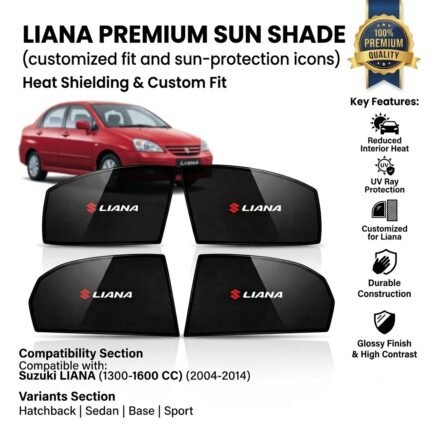 Suzuki Liana 2004-2014 Premium Sun Shade with Logo 4Pcs