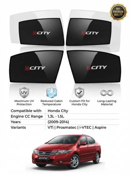 Honda City 2009-2020 magnetic sun shades VTi Prosmatec i-VTEC Aspire