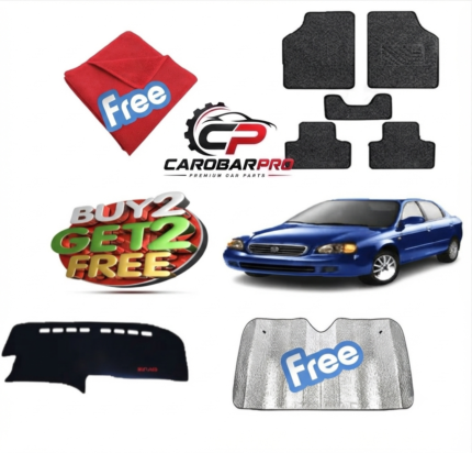 SUZUKI BALENO DEAL OF 4 , DASHBOARD MAT, CARPET FLOOR MAT , FREE WINDSHIELD SUN SHADE AND FREE MICRO FIBER CLOTH