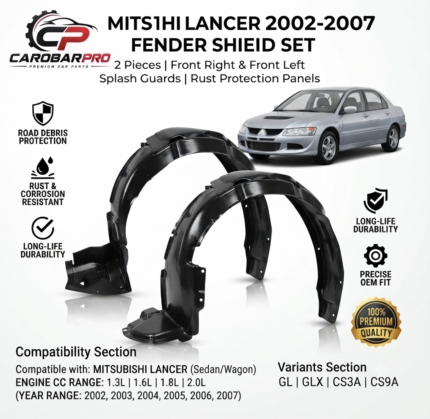 Mitsubishi Lancer 2002-2007 Fender Liner Set 2Pieces