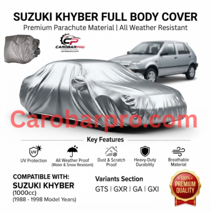 Suzuki Khyber 1988-1998 Silver Parachute Car Body Cover, Top Cover Water Proof