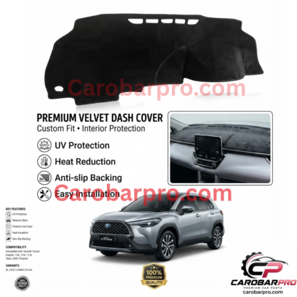 Toyota Corolla Cross 2021-2024 Custom Velour Dashboard Cover Mat